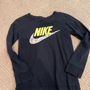 Nike Black Long Sleeve Tee with Iconic Swoosh